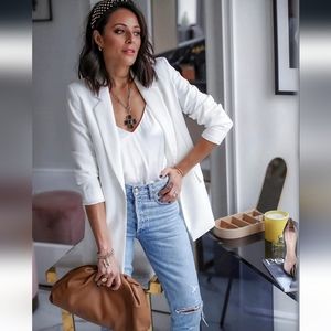 The Drop Women's White Oversized Blazer NWT